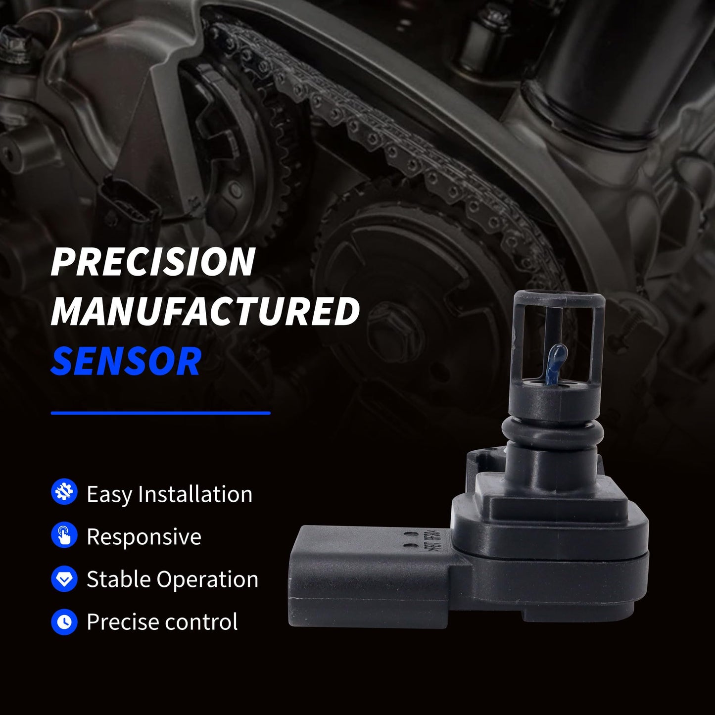 HiSport 12681993 Intake Air Pressure and Temperature Sensor - Compatible with Chevrolet Cruze Equinox GMC Sierra 2500 Sierra 3500 Buick Cascada Encore Replaces 12670600 12707766