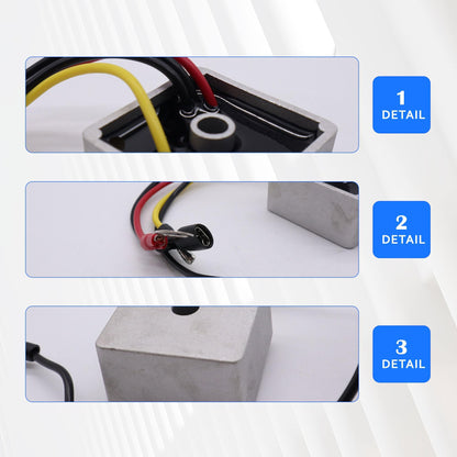 HiSport 1015777 Voltage Regulator Rectifier Compatible with 1992-Up Club Car Gas DS & Carryall Gas Golf Carts Karts 1992, 1993, 1994, 1995, 1996, 1997, 1998, 1999, 2000, 2001, 2002, 2003, 2004-2007