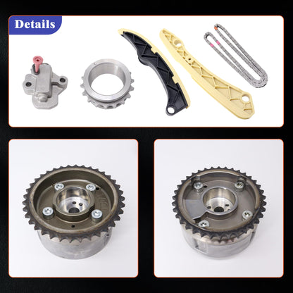 HiSport 243212B620 Timing Chain Kit with VVT Sprocket - Compatible with Hyundai Accent Elantra GT Kona Sonata Tucson Kia Forte Koup Forte5 Optima Rio Seltos Soul 2012-2021 1.6L