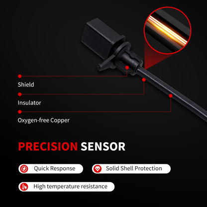 HiSport Front Brake Pad Wear Sensor - Compatible with Audi A4 A5 A6 A8 Quattro Q5 Q7 Q8 S4 S5 S6 - Replace 4M0615121R 4M0615121AB