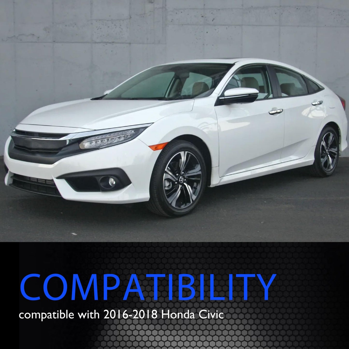 HiSport Electronic Auto Hand Brake Button Parking Switch Compatible with 2016-2018 Honda Civic Direct Replacement for OEM Part #35355-TBA-A01