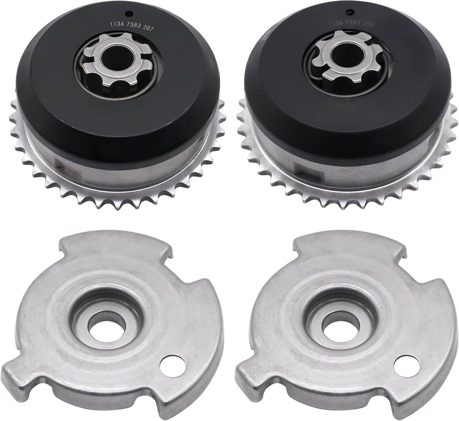 HiSport VVT Intake & Exhaust Camshaft Adjuster Sprocket Gears - Compatible with BMW 128i 135i 325i 328i 330i 335i 435i 525i 525xi 528i 528xi 530i 530xi 535i 640i 740i - Replace 11367583207 11367583208