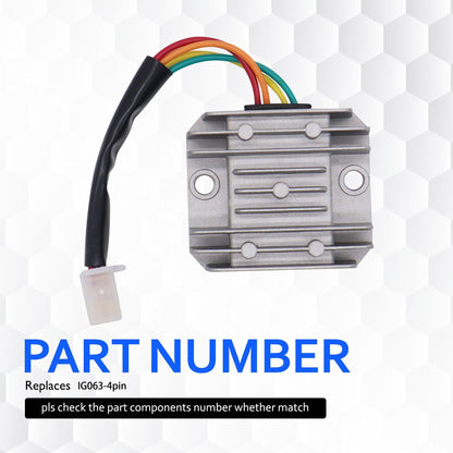 HiSport Voltage Regulator Rectifier - 4 Pin Wire 12V Compatible with Engine CG 125cc 150cc 200cc 250cc, GY6 50cc 150cc
