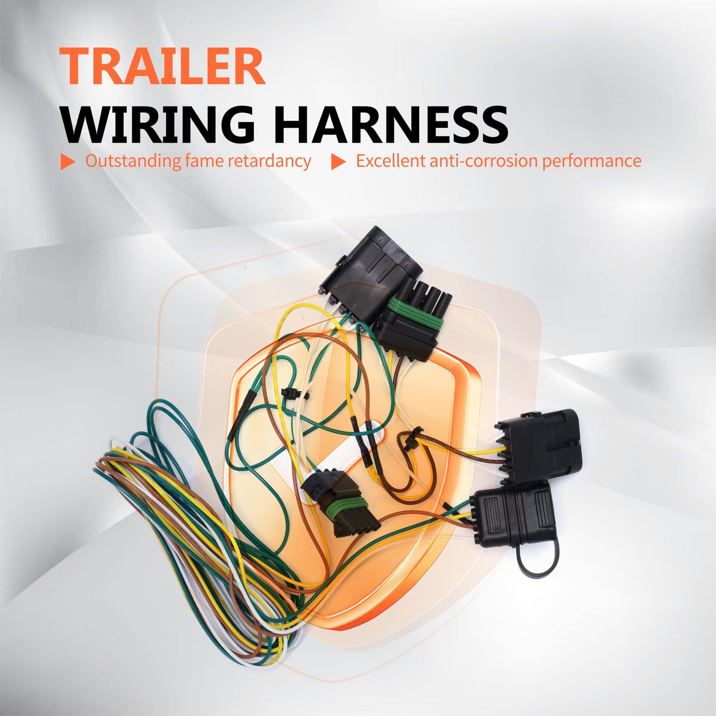 HiSport Vehicle-Side Custom 4-Pin Trailer Wiring Harness 55315 41125 Compatible with Chevy GMC