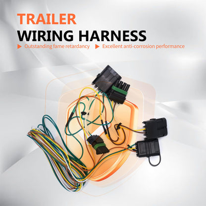 HiSport Vehicle-Side Custom 4-Pin Trailer Wiring Harness 55315 41125 Compatible with Chevy GMC