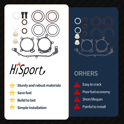 HiSport Dual Vanos O-Ring Seal Repair Kit - Compatible with BMW E36 E39 E46 E53 E60 E83 E85 M52tu M54 1998-2006 - Replacement Timing Solenoid Gasket Kit 11361433513 11361748745
