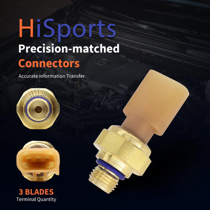 HiSport Exhaust Gas Pressure Sensor Replacement for Cummins ISX ISM ISC ISB ISL Diesel,Replacement for Dodge Ram 2500 3500 6.7L Replace 4928594 4921746 4087989