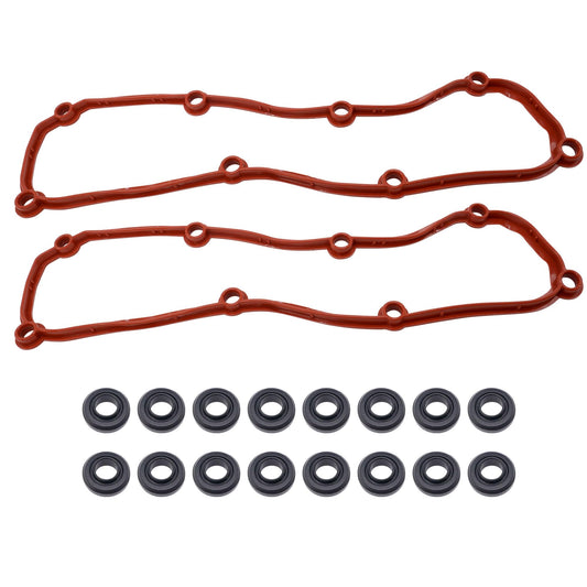HiSport Engine Valve Cover Gasket Set - Compatible with Chrysler Town & Country Dodge Grand Caravan Jeep Wrangler Volkswagen Routan 3.3L 3.8L 2004-2011 - Replace VS50599R