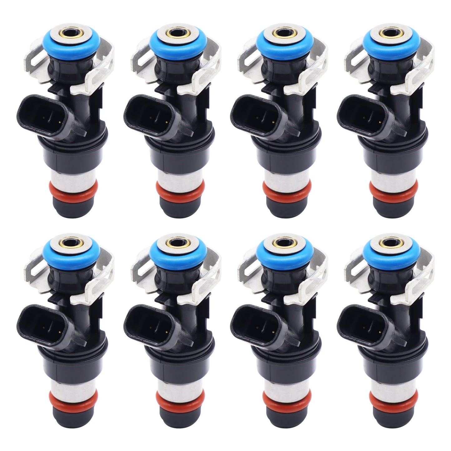 HiSport Fuel Injectors 8PCS Compatible with Chevrolet & GMC Trucks 1999-2000 4.8 & 5.3L V8 Engines 4 Holes Replace 17113582