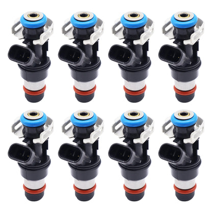 HiSport Fuel Injectors 8PCS Compatible with Chevrolet & GMC Trucks 1999-2000 4.8 & 5.3L V8 Engines 4 Holes Replace 17113582