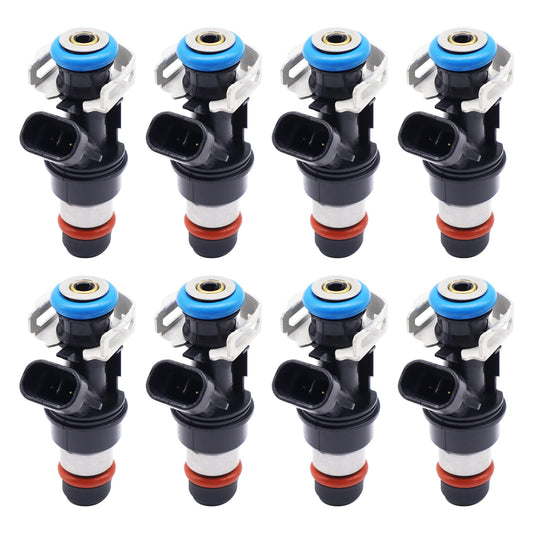 HiSport Fuel Injectors 8PCS Compatible with Chevrolet & GMC Trucks 1999-2000 4.8 & 5.3L V8 Engines 4 Holes Replace 17113582