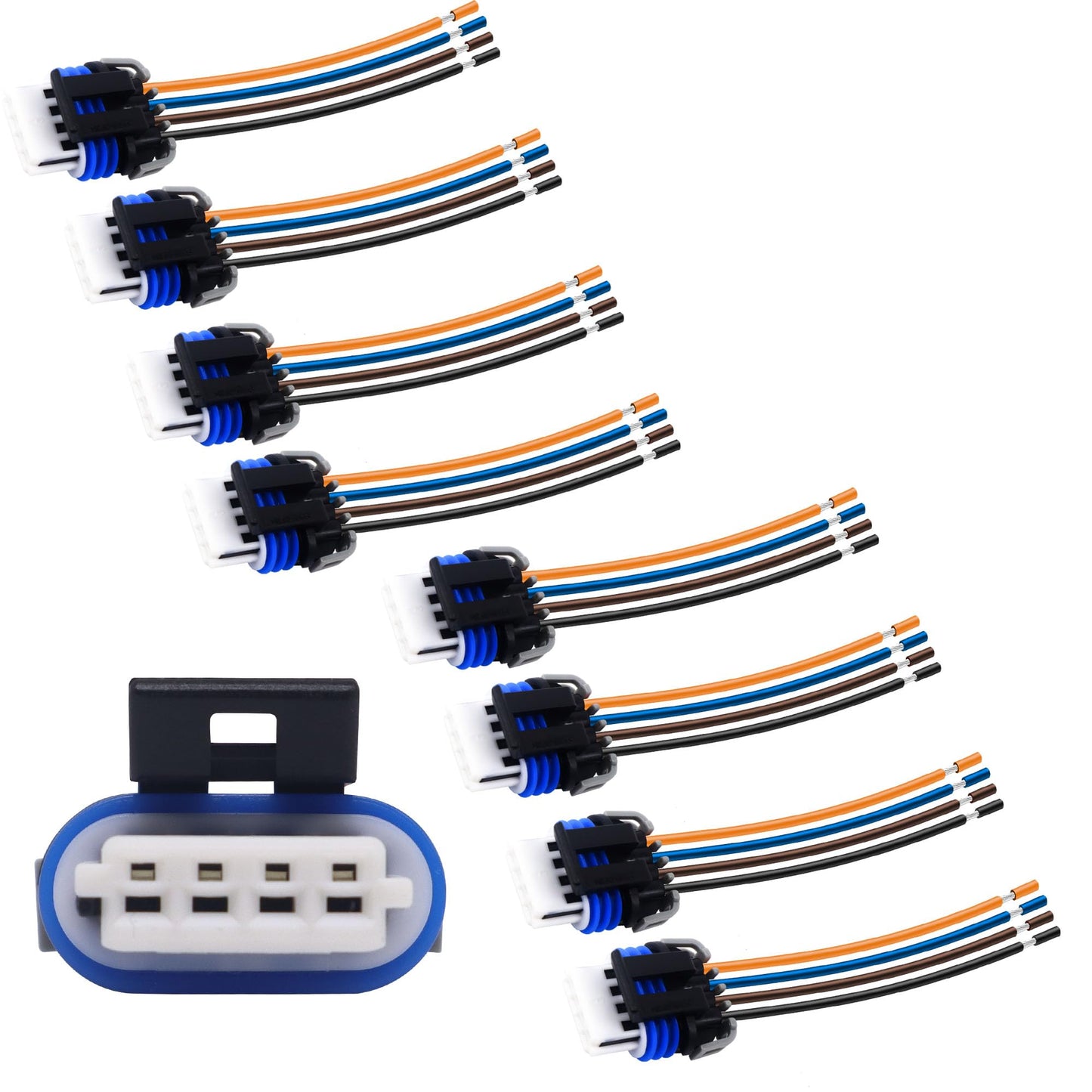 HiSport Set 8 Ignition Coil Connector Wiring Pigtail Harness Compatible with GM LS2 LS7 D581 D585 LS2 LS7 LQ4 5.3 6.0 8.1 Truck