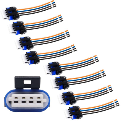 HiSport Set 8 Ignition Coil Connector Wiring Pigtail Harness Compatible with GM LS2 LS7 D581 D585 LS2 LS7 LQ4 5.3 6.0 8.1 Truck