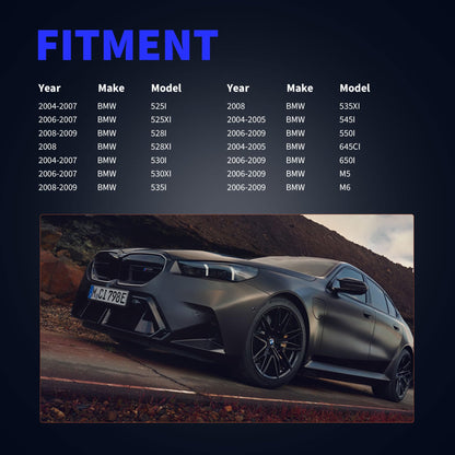 HiSport Front and Rear Disc Brake Pad Wear Sensor Kit - Compatible with BMW 525i, 525xi, 528i, 528xi, 530i, 530xi, 535i, 535xi, 545i, 550i, 645Ci, 650i, M5, M6 Replace 34356789492 34356789493-2 pcs