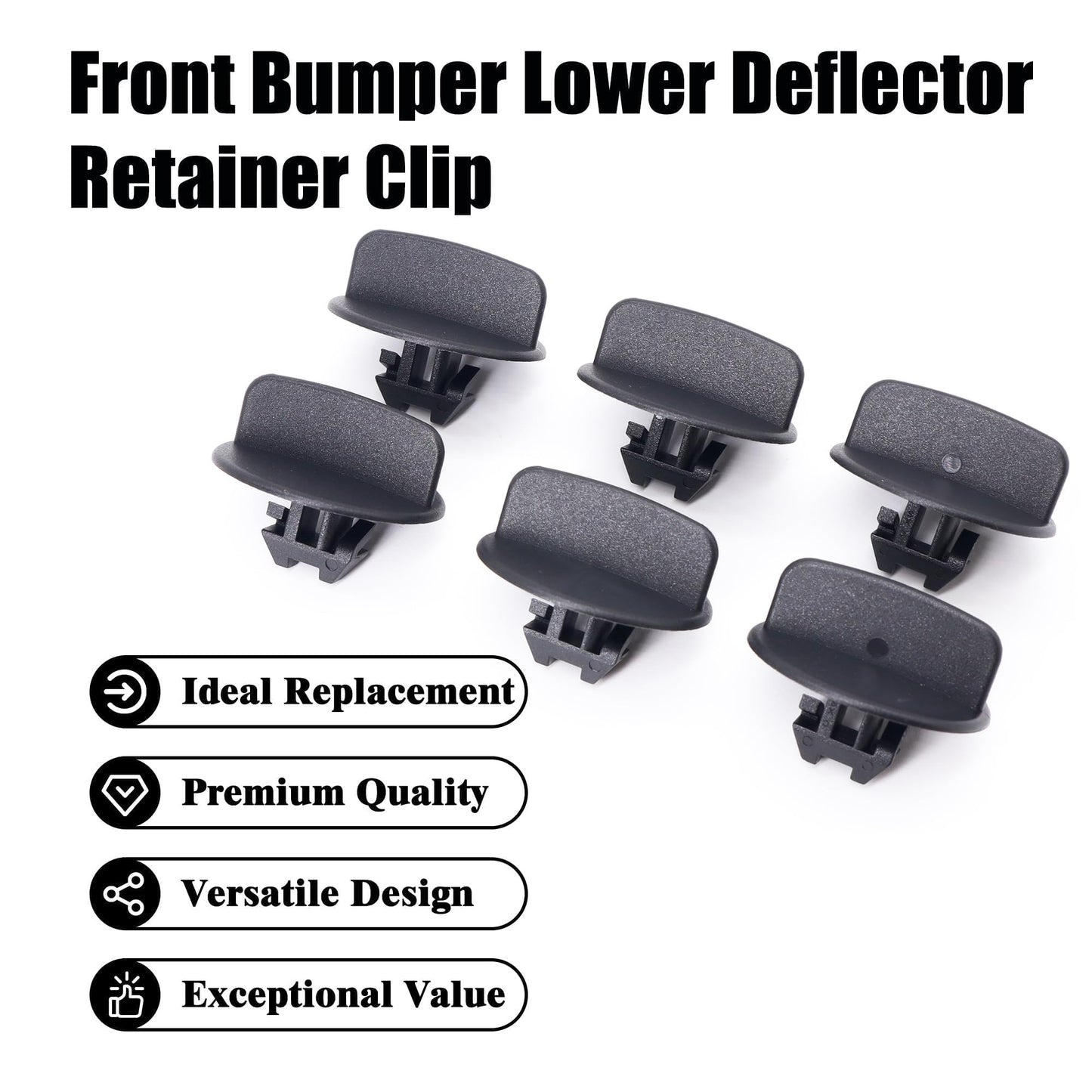 HiSport 68033794AA 30pcs Front Bumper Lower Deflector Retainer Clips Compatible with Jeep Grand Cherokee WK 2005 2006 2007 2008 2009 2010 2011 2012 2013, Commander XK 2008-2010 Replace 68034329AA