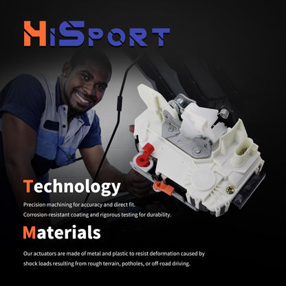 HiSport 931-080 Door Lock Latch Actuator Front Left Driver Side - Compatible with Chrysler Town & Country Dodge Caliber Grand Caravan Ram 1500 Ram 2500 Ram 3500 Jeep Compass Patriot 2008-2024