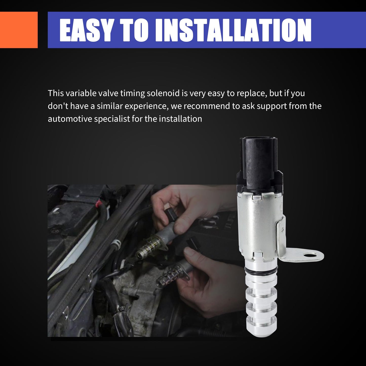 HiSport Engine Variable Valve Timing VVT Solenoid Compatible with Nissan Altima 2013-2018, Rogue 2014-2020, L4 2.5L Replacement for 916-922 237963TA1A 237963TA4A