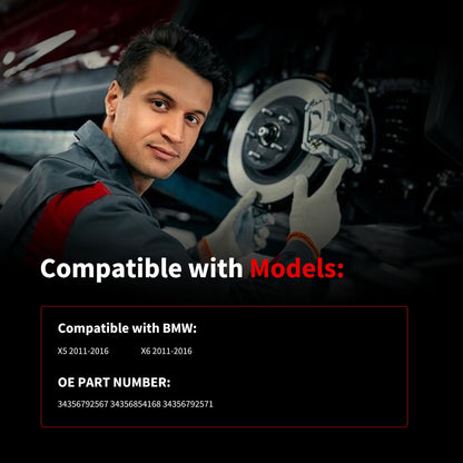 HiSport Front and Rear Brake Pad Wear Sensor - Compatible with BMW X5 X6 2011-2016 - Replace 34356792567 34356854168