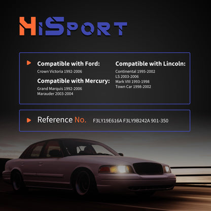 HiSport F3LY19E616A Fuel Door Release Switch - Compatible with Ford Crown Victoria Lincoln Continental LS Mark VIII Town Car Mercury Grand Marquis Marauder 1992-2006