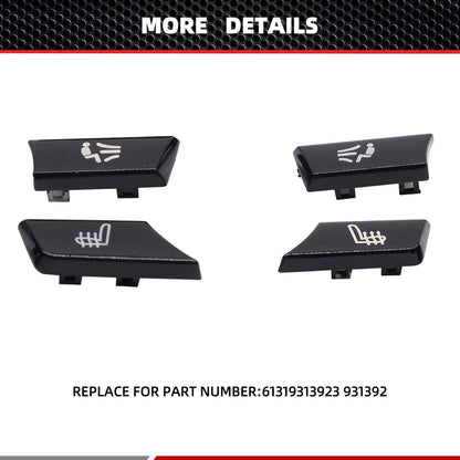 HiSport 61319313923 Set of 12 Air Conditioning A/C Heater Button Key Caps Switch Cover Repair Kit Compatible with BMW 5 Series F07 GT F10 F11, 6 Series F06 F12 F13, 7 Series F01 F02