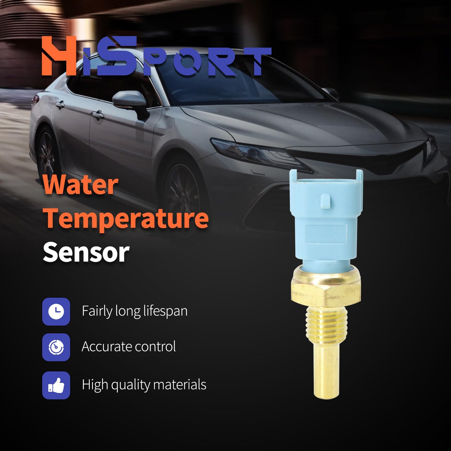 HiSport 4010644 Water Temperature Sensor - Compatible with Polaris Sportsman 570 700 EFI 800 EFI Scrambler Ranger 500 570 700 800 900 XP 1000 RZR 800 XP 900 570 ACE 570 EFI - Replace 0281002209