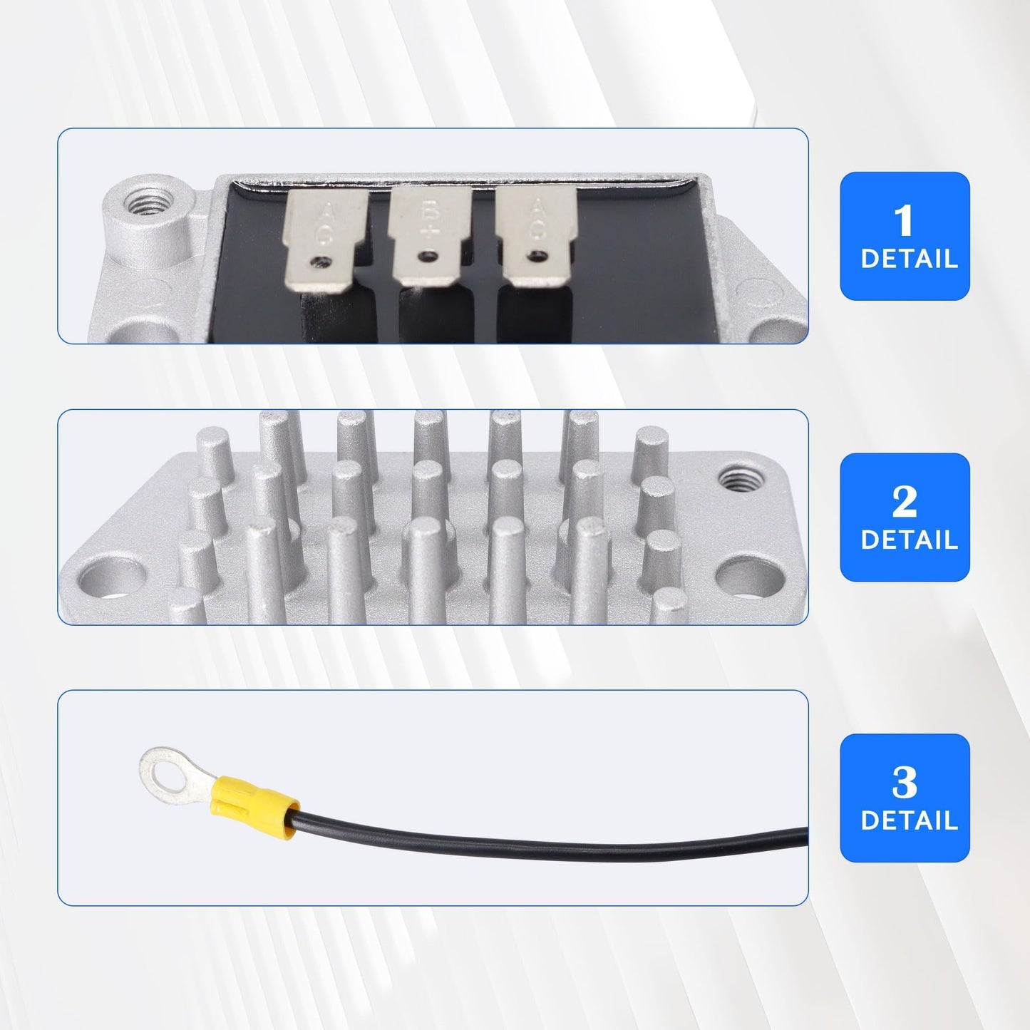 HiSport 25-403-39-S Voltage Regulator Rectifier - Compatible with Kohler CH730-0165 CH730-0170 ECV740 ECH749 64569 62570 Replaces 25-403-32-S 25-403-05-S