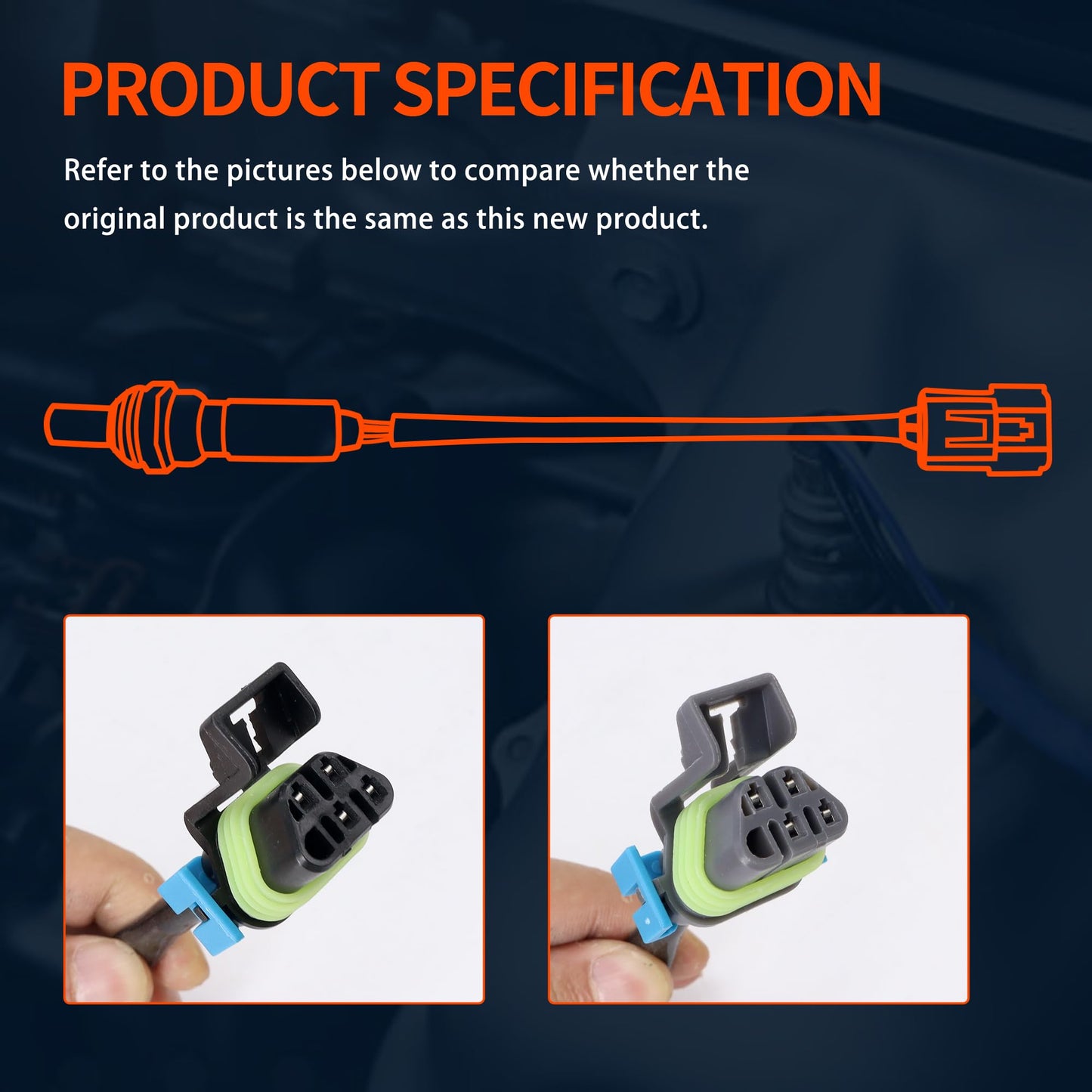 HiSport 250-241128 250-24491 O2 Oxygen Sensor Upstream and Downstream 4PCS - Compatible with Chevy Express 1500 2500 3500 Compatible with GMC Savana 1500 2500 3500 4.3L 4.8L 5.3L 6.0L 2008-2016