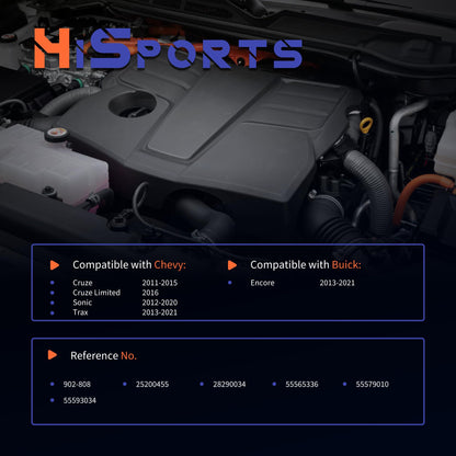 HiSport Engine Coolant Thermostat Housing Assembly - Compatible with Buick Encore 2013-2021 | Chevy Cruze 2011-2015 Cruze Limited 2016 Sonic 2012-2020 Trax 2013-2021 - Replace 902-808