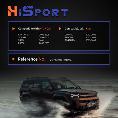 HiSport 27370-38000 Ignition Failure Misfire Sensor - Compatible with Hyundai Santa Fe Sonata XG300 KIA Optima Sedona Sorento Replaces MD374437