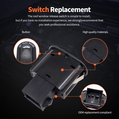 HiSport Convertible Top Switch Roof Open Button F4ZZ15668B - Compatible with Ford Mustang 1994 1995 1996 1997 1998 1999 2000 2001 2002 2003 2004