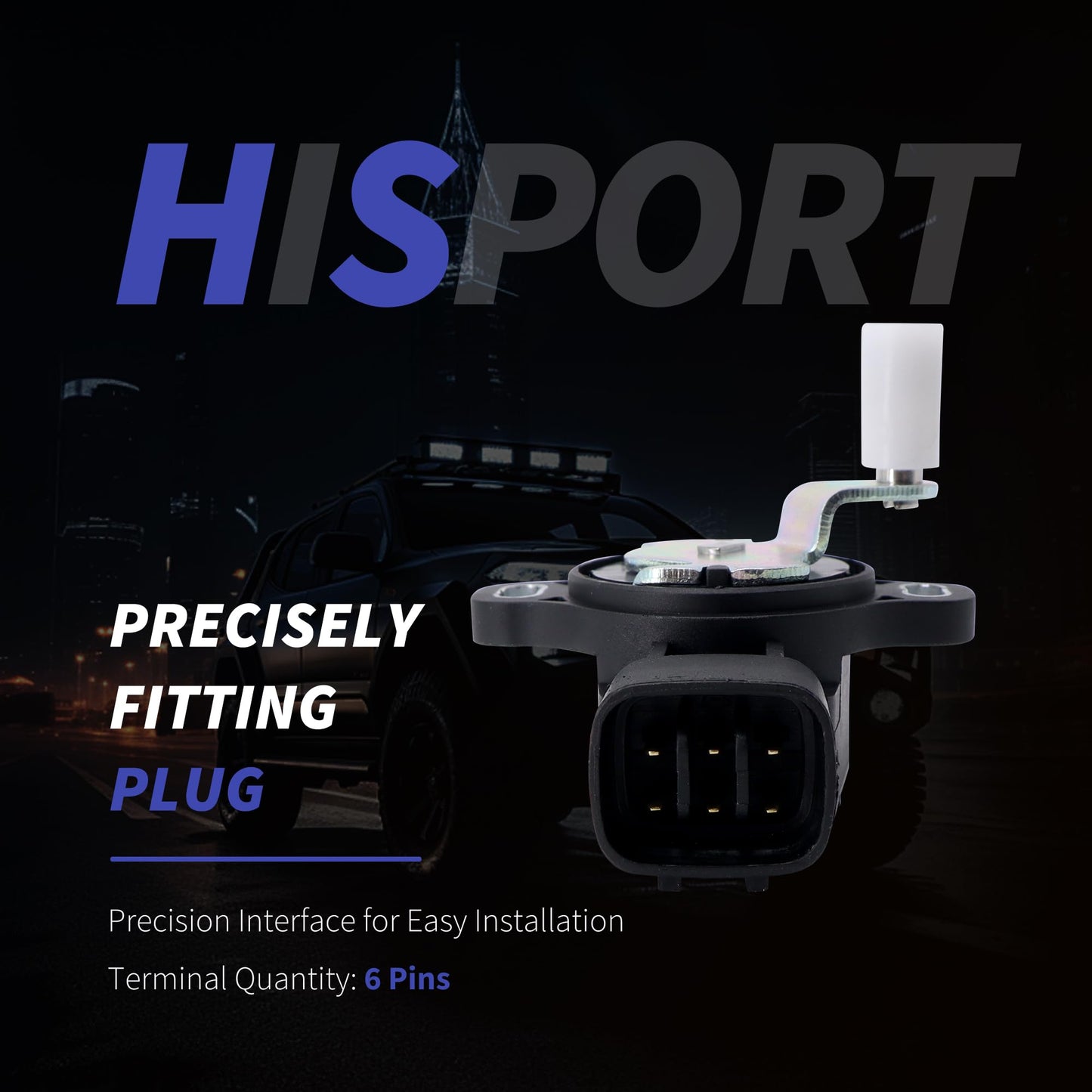 HiSport TPS Throttle Accelerator Pedal Position Sensor with 6-Pin Plug 18002AM81D Compatible with Infiniti Nissan 350Z 2003-2007,G35 2003-2006 V6 3.5L DOHC Replace 18919AM810
