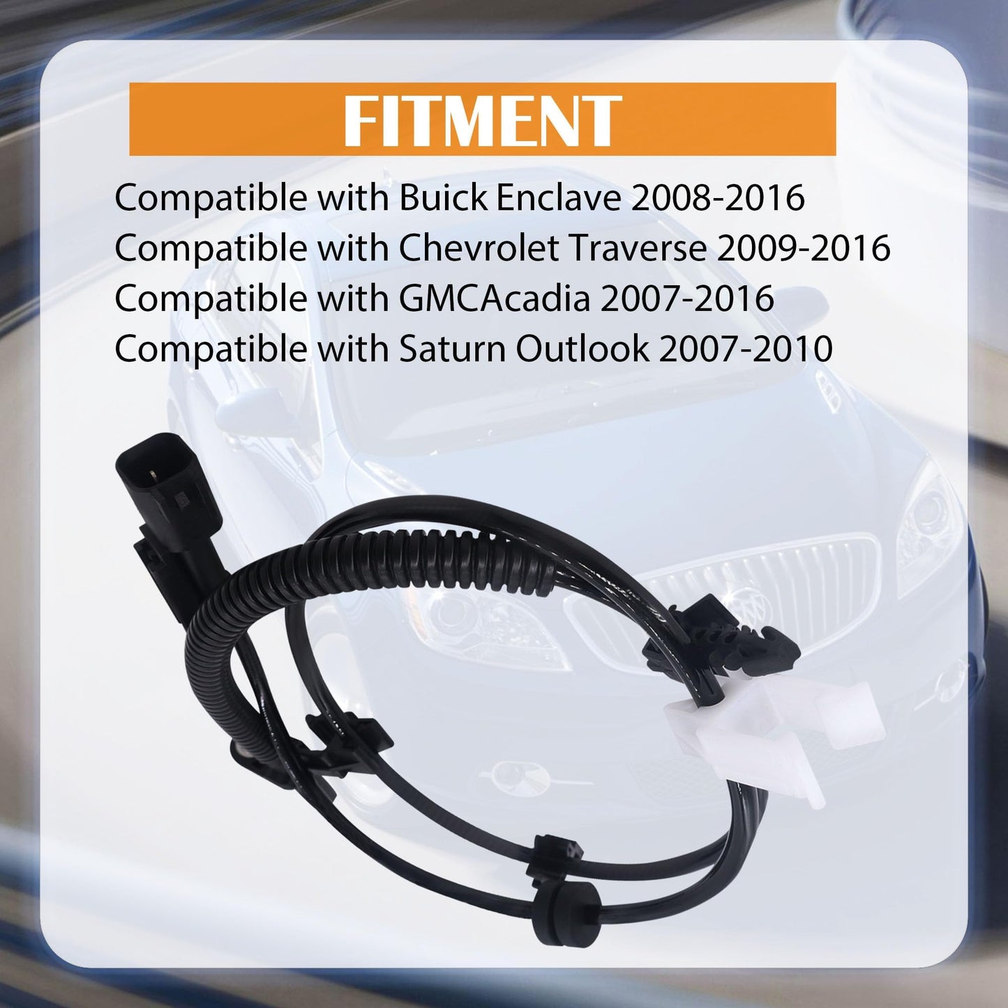 HiSport ALS1754 ABS Wheel Speed Sensor Rear Left Right Compatible with Buick Enclave 2008-2017, Chevrolet Chevy Traverse 2009-2017, GMC Acadia 2007-2016 Limited 2017, Saturn Outlook 2007-2010