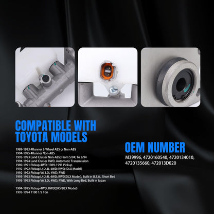 HiSport 4720160540 Brake Master Cylinder with Reservoir and Cap Compatible with Toyota 4Runner 1989 1990 1991 1992 1993, Land Cruiser 1993-1994, Pickup 1989-1993, T100 1993 Replace MC39996