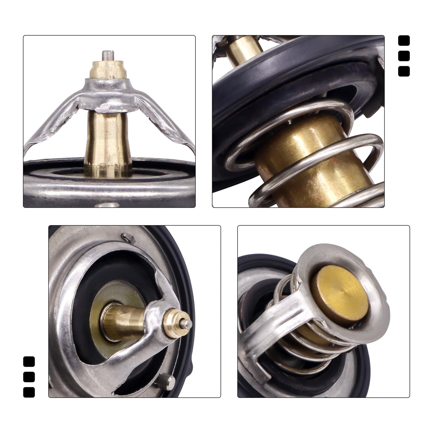 HiSport 255002B000 Engine Coolant Thermostat Assembly Compatible with Hyundai Kona Veloster Elantra Accent Sonata Tucson Replacement for Kia Forte Optima Rio Soul Forte5 Forte Koup