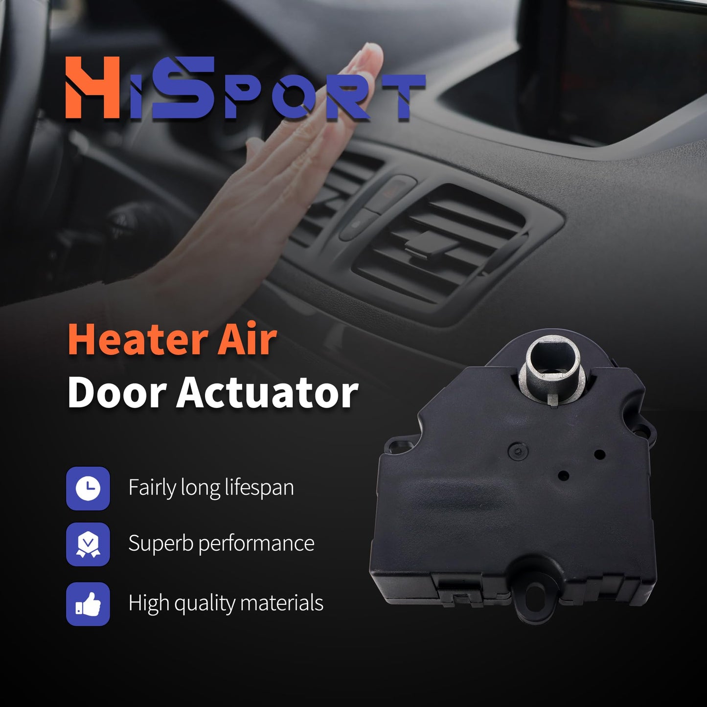 HiSport HVAC Air Blend Door Actuator 20826182 15-73989 604-140 1573989 Compatible with Chevy Traverse 2009-2013, Buick Enclave 2008-2013, GMC Acadia 2007-2013, Saturn Outlook 2007-2010