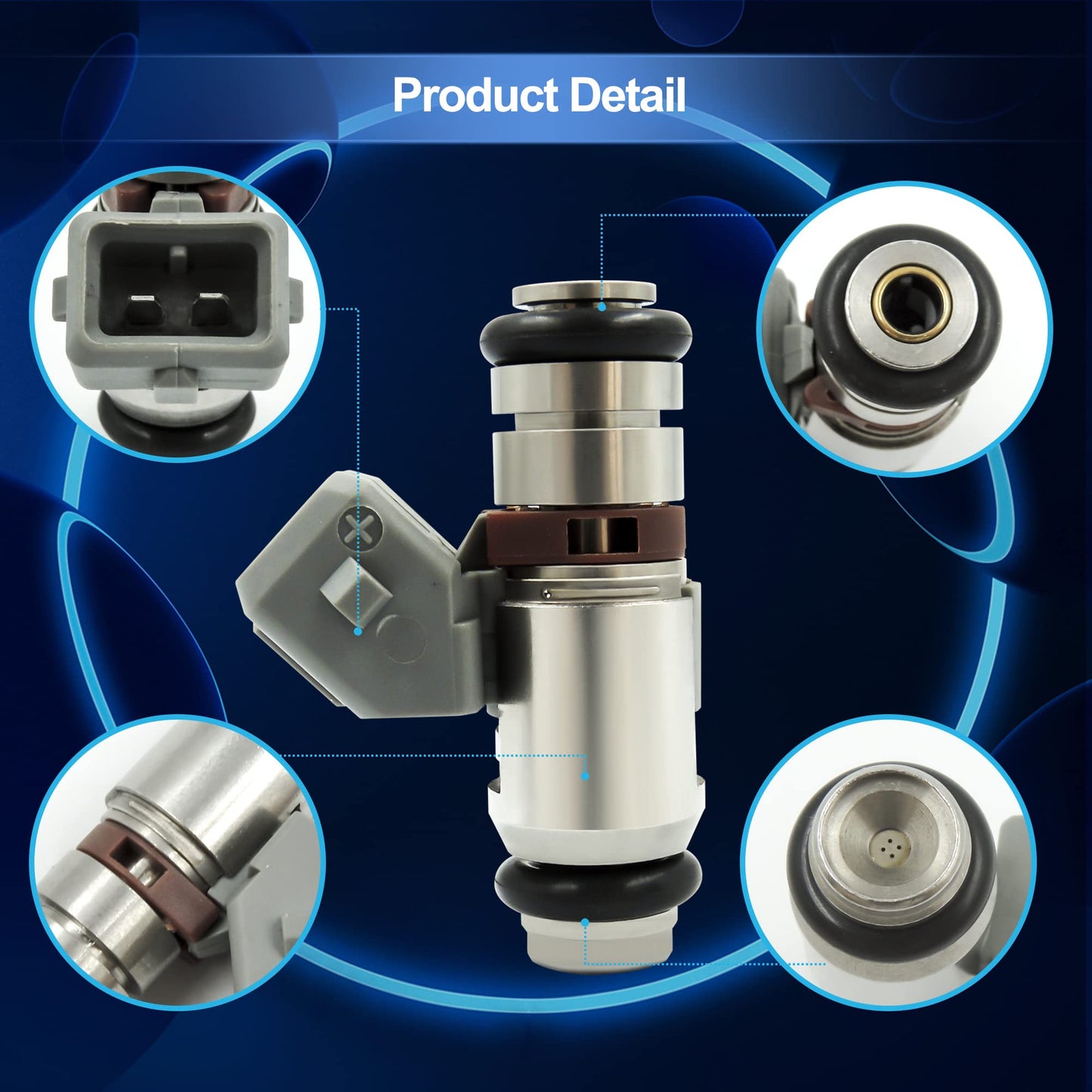 HiSport Racing Fuel Injector IWP043 Replacement for Ducati Monster 696 SS800 M620 Weber Marelli Motorcycle (pack of 2)