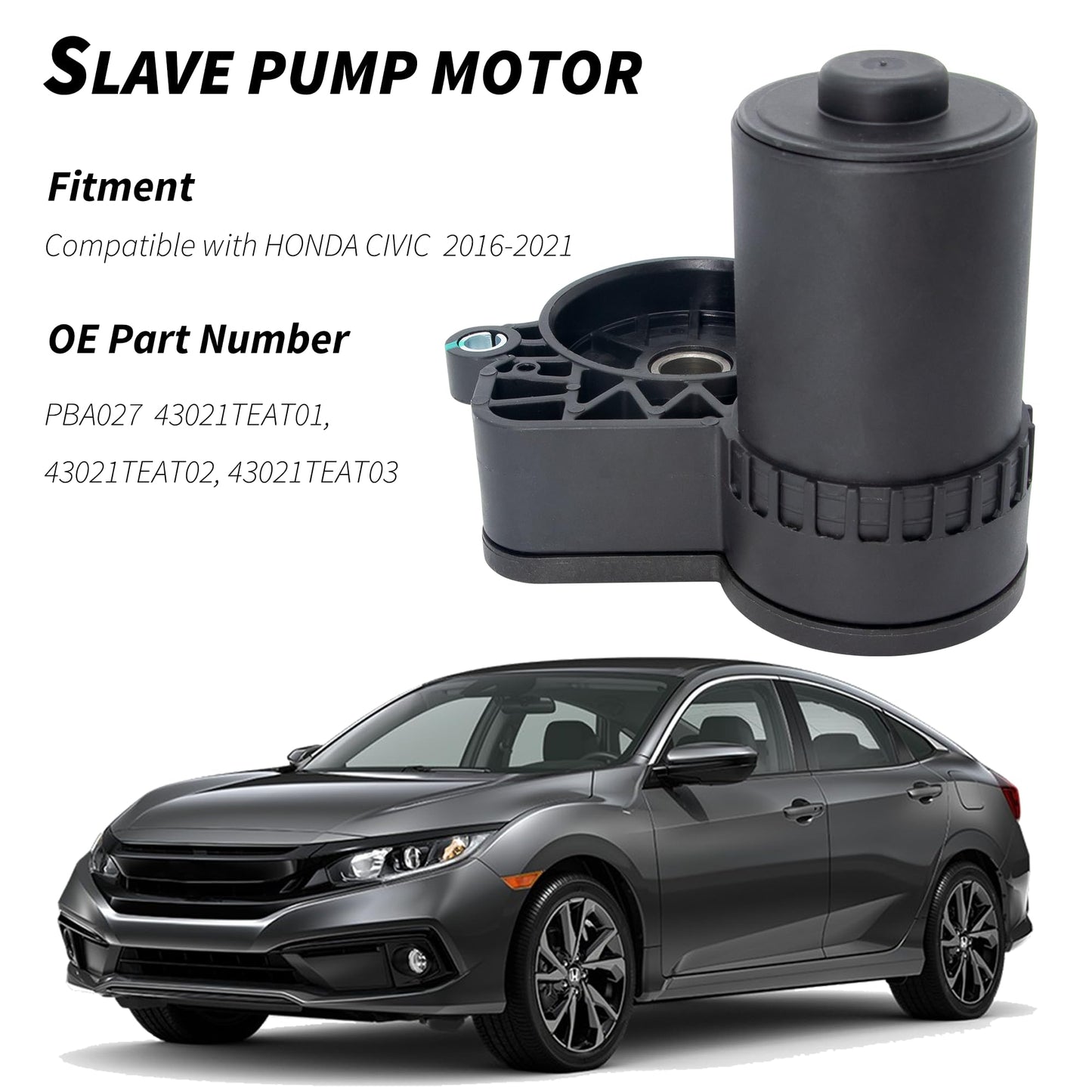 HiSport Left Parking Brake Actuator Rear 43021-TEA-T02 - Compatible with Honda Civic 2016 2017 2018 2019 2010 2021 - Replace 43021TEAT02 43020TBAA02 43020TBAA01 43020TBAA03