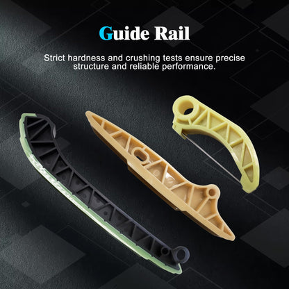 HiSport 2720520216 Engine Timing Chain Kit - Compatible with Benz C230 C80 C300 C350 CL550 CLK350 CLK550 E350 E550 G550 GL450 GL550 GLK350 ML350 ML450 ML550 R350 S400 S550 SL550 SLK280 SLK350