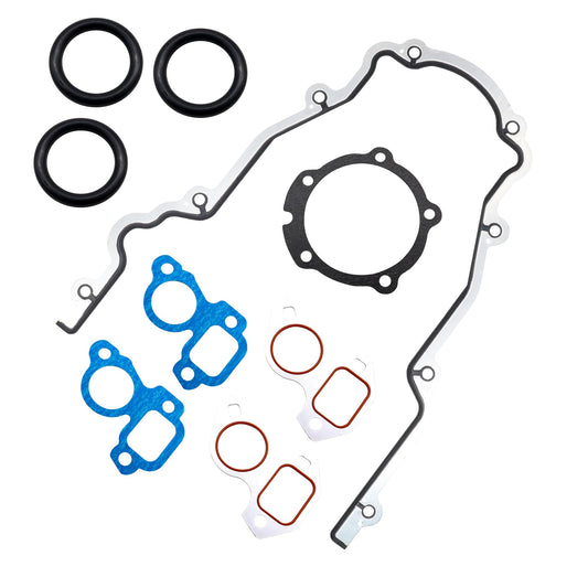 HiSport TCS45993 Engine Timing Cover Gasket Set with Water Pump Gaskets & Main Seal - Compatible with LS,LS1,LS6,LS2,LS3,LQ9,LQ4 4.8L, 5.3L, 5.7L, 6.0L, 6.2L Engines - Replacement 12633904