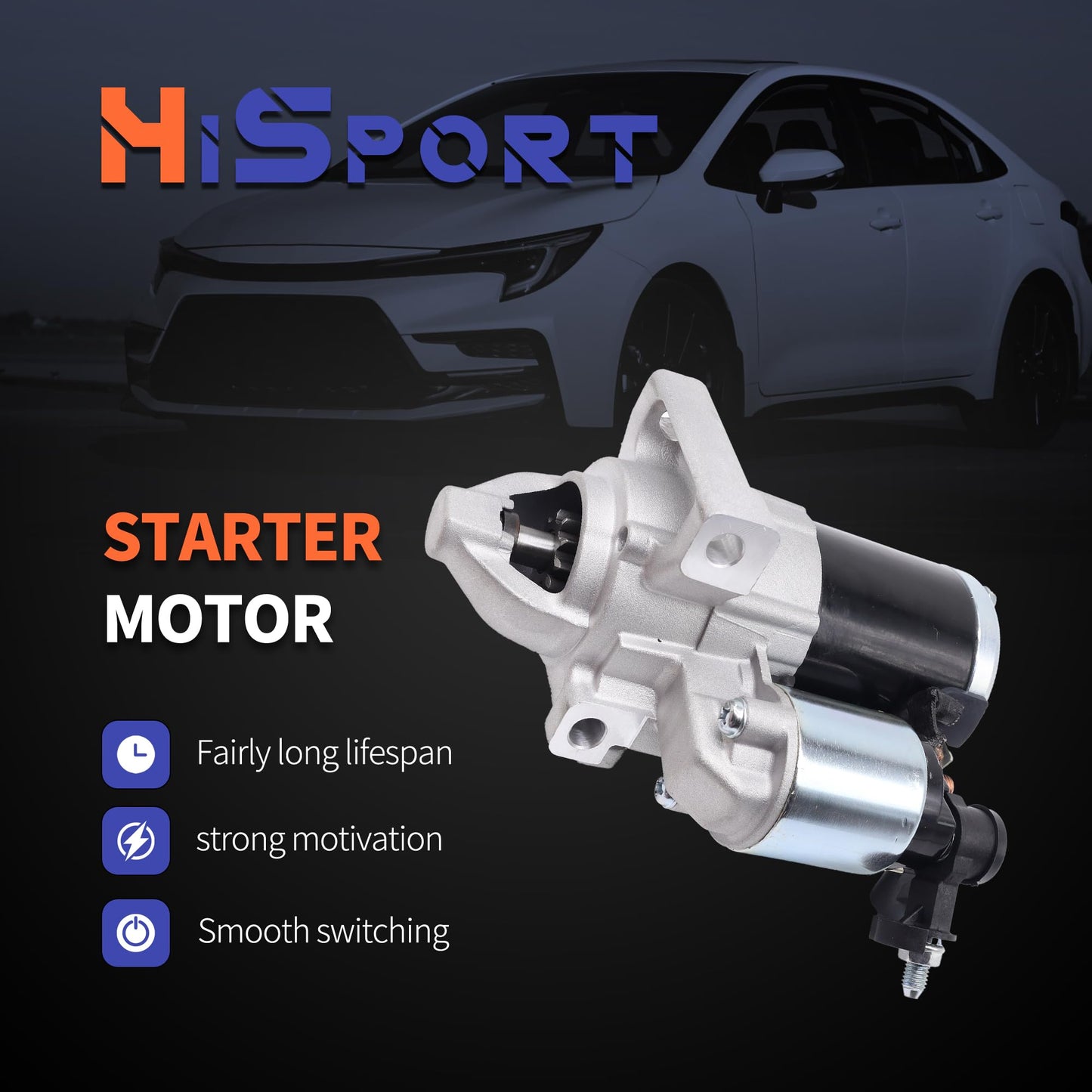 HiSport 12655055 Starter Motor 12V 1.7Kw 10-Tooth - Compatible with Cadillac Escalade Chevy Express 2500 3500 Silverado 1500 Suburban Tahoe GMC Savana 2500 Savana 3500 Sierra 1500 Yukon XL 2014-2022