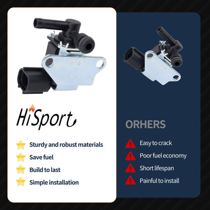 HiSport K5T46695 Vapor Canister Purge Solenoid Valve - Compatible with Nissan Cube 2009-2014 NV200 2013-2016 Sentra 2007-2012 Versa 2009-2012 Versa 2007-2012 1.6L 1.8L 2.0L - Replace 14930-EN20A