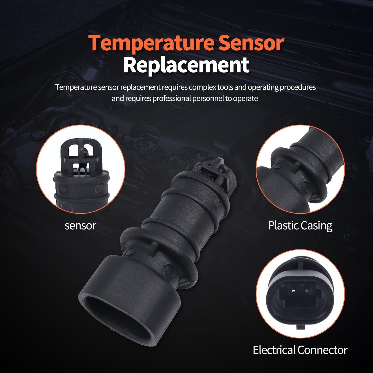 HiSport 213-4663 Engine Intake Manifold Temperature Sensor - Compatible with Buick Century LaCrosse Chevrolet Astro Blazer GMC Envoy Safari Replaces 2134663 88864354