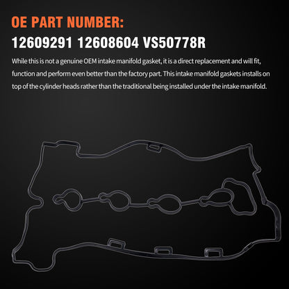 HiSport Valve Cover Gasket VS50778R - Compatible with Buick Allure Lacrosse Regal Verano Chevy Captiva Sport Cobalt Equinox HHR Impala Malibu Orlando GMC Terrain Pontiac Solstice Saturn Sky