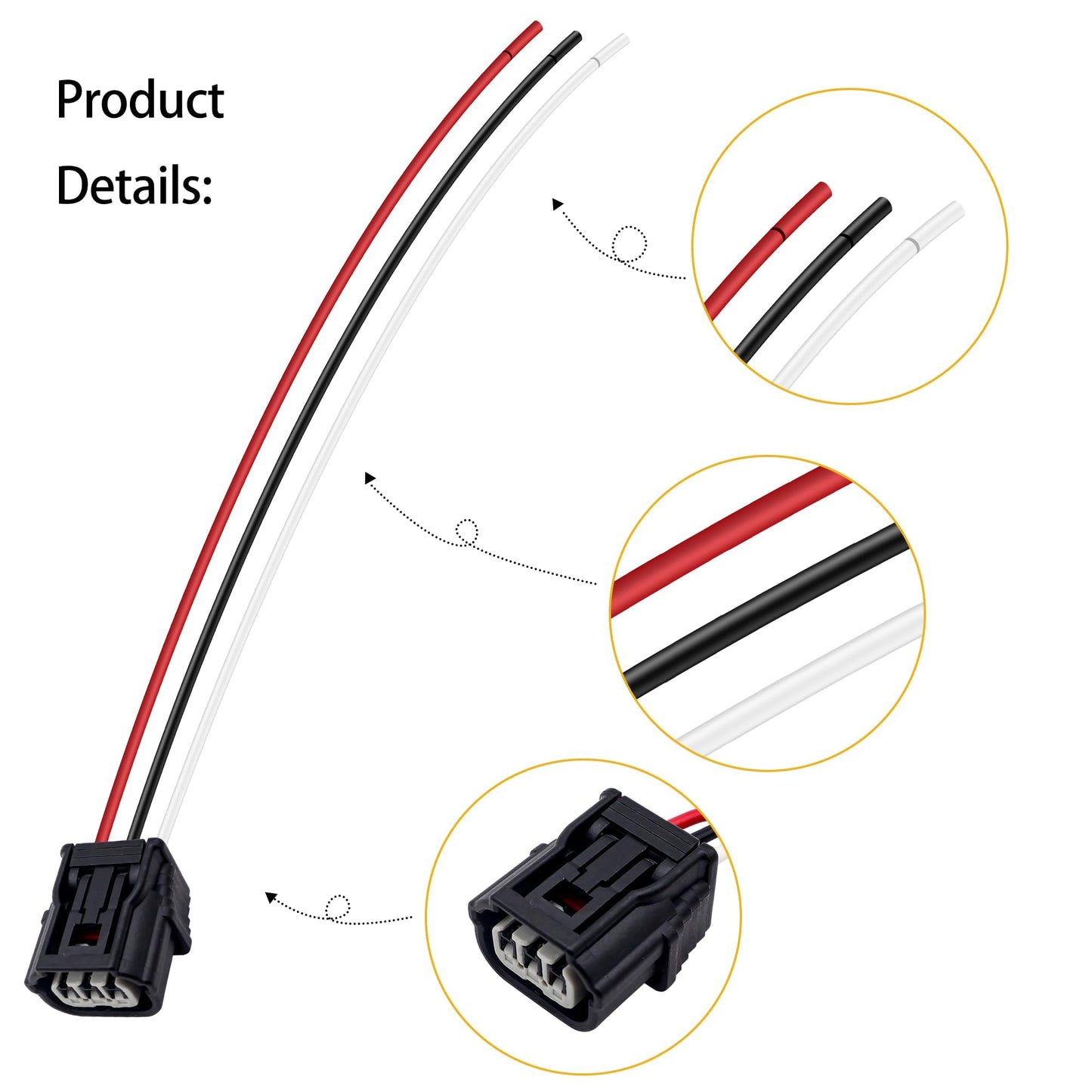 HiSport L4 Ignition Coil Connector Harness Replacement for Honda and Acura 2009-2019,4PCS