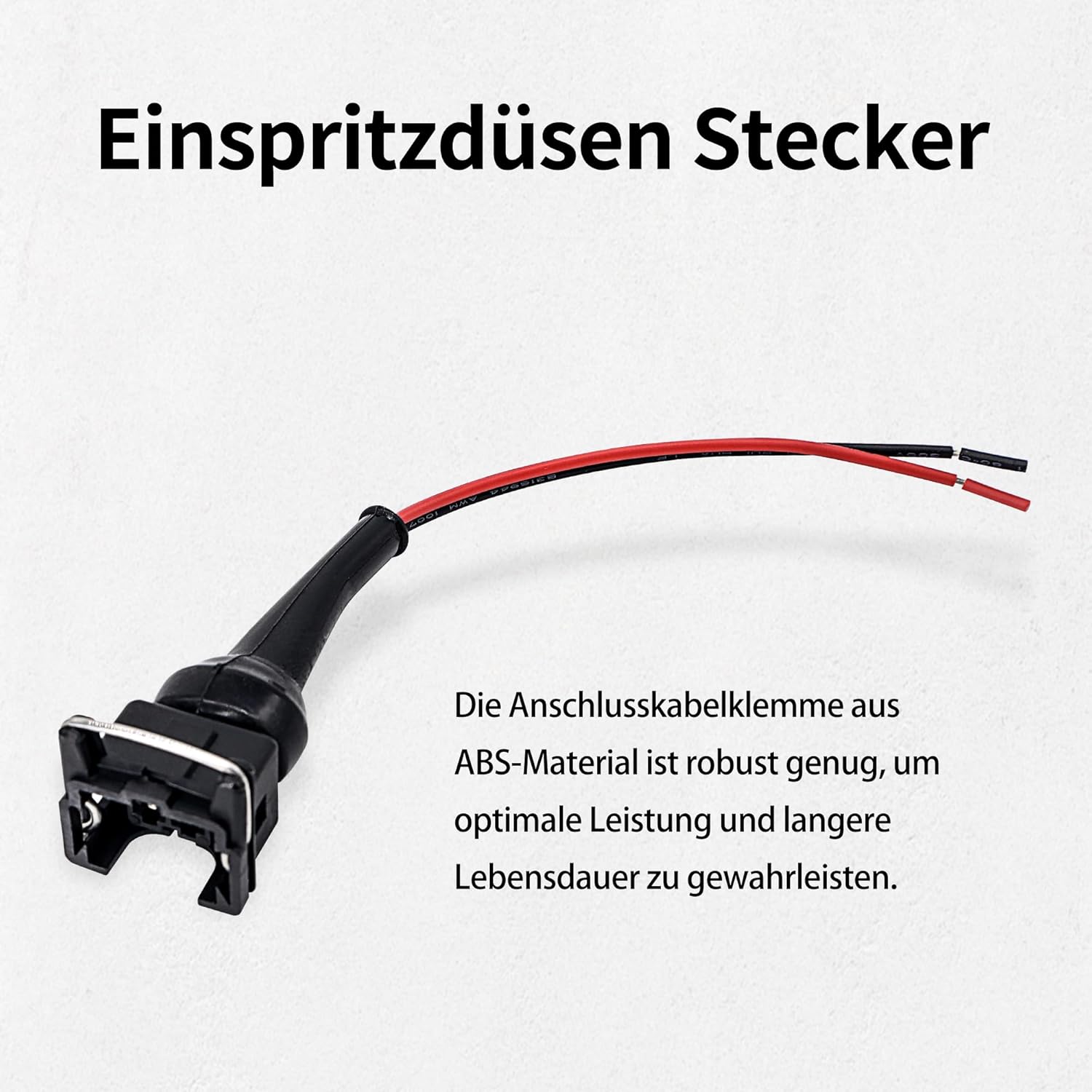 HISports Einspritzdüsen Stecker Einspritzdüse Benziner EV1-3-H Kraftstoffeinspritzdüsenstecker, wasserdicht für Kraftstoffeinspritzdüsenanschluss，2-Wege-Einspritzdüsen for Bosch EV1 OBD1 2 Stück