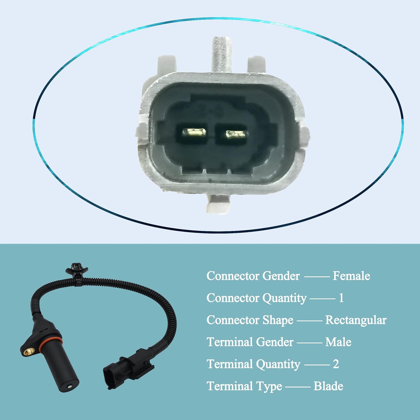 HiSport 39180-2B000 Crankshaft Position Sensor Compatible with Hyundai Accent 2012-2015, Elantra 2011-2015, Elantra GT 2014-2015, Tucson 2014-2015, Veloster, Kia Forte Forte5 Rio Sou Rondo Seltos