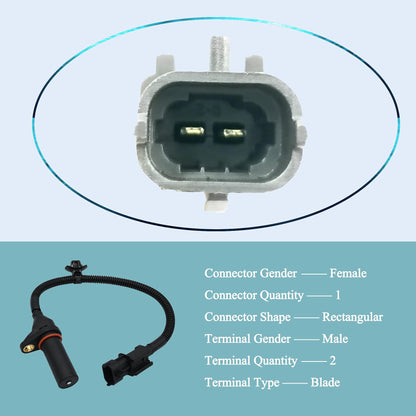 HiSport 39180-2B000 Crankshaft Position Sensor Compatible with Hyundai Accent 2012-2015, Elantra 2011-2015, Elantra GT 2014-2015, Tucson 2014-2015, Veloster, Kia Forte Forte5 Rio Sou Rondo Seltos