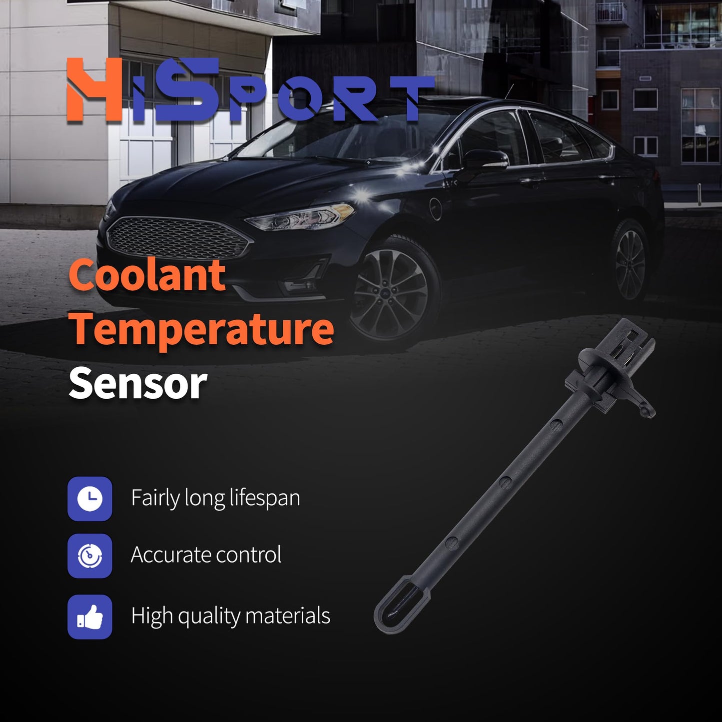 HiSport A/C Evaporator Temperature Sensor 926-567 Compatible with Ford Fusion 2006-2012 & Lincoln MKZ 2007-2012 & Mercury Milan 2006-2011, AX163, 6E5Z19C734BA, YH1662, 1713043