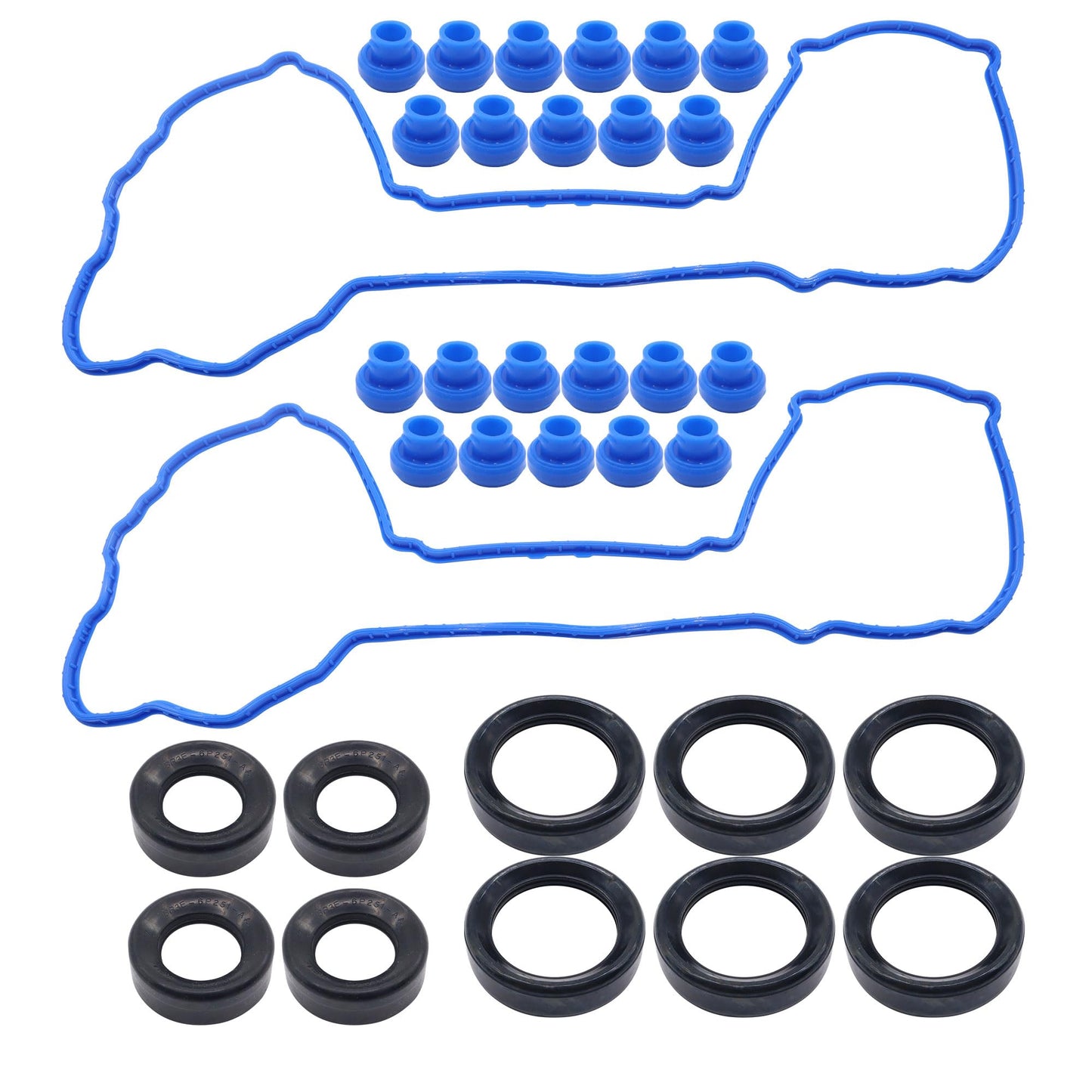 HiSport Engine Valve Cover Gasket Set - Compatible with Ford Edge Explorer F-150 Flex Mustang Police Interceptor Sedan Taurus Transit-150 Transit-250 Transit-350 Transit-350 HD - Replace VS50814R