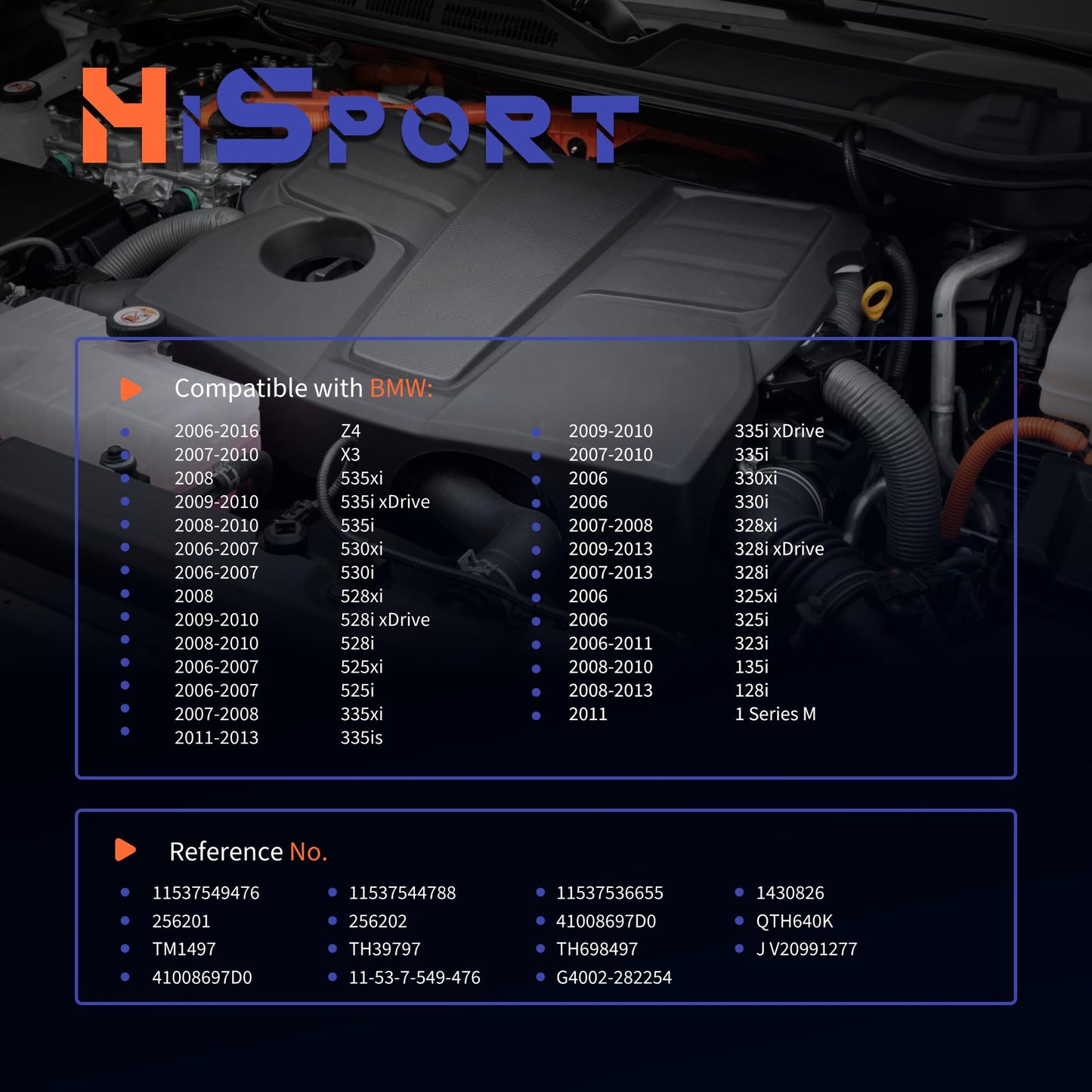 HiSport Engine Coolant Thermostat Housing Assembly 11537549476 - Compatible with BMW Z4 X3 535xi 535i xDrive 535i 530xi 530i 528xi 528i xDrive 528i 525xi 525i 335xi 335is 335i xDrive 335i 2006-2016